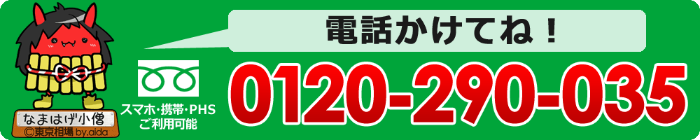 0120-290-035（携帯・PHS OK） 年中無休で受付！お気軽にお問い合わせ下さい！